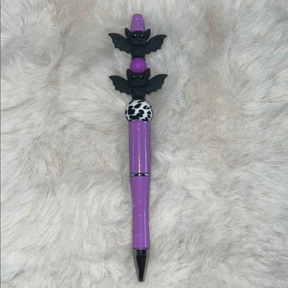 Purple Bat Pen with Black and White Accents